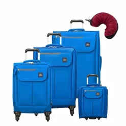 Skyway Mirage 2.0 | 5-Piece Set | 16" Underseater, 20", 24" And 28" Expandable Spinners, Travel Pillow (Blue Royal)