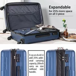 Expanable Spinner Wheel 3 Piece Luggage Set Abs Lightweight Suitcase With Tsa Lock 11 Expanable Spinner Wheel 3 Piece Luggage Set Abs Lightweight Suitcase With Tsa Lock -TRAVELPRO Sales 51tRxqcvAKL