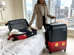 American Tourister Disney Hardside Luggage With Spinner Wheels, Mickey Mouse Pants, Checked-Large 28-Inch -TRAVELPRO Sales 51ttYk5eFnL