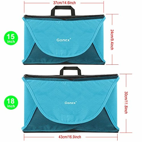 Gonex Packing Folder,18" Travel Garment Bag For Shirt 2pcs Blue 10 Gonex Packing Folder,18" Travel Garment Bag For Shirt 2pcs Blue - Image 10