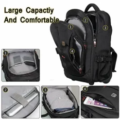 19” Rolling Carry-On Luggage Travel Duffel Bag For Men，Tsa Checkpoint Friendly Wheeled Backpack, -TRAVELPRO Sales 51wAZ5BzqbL