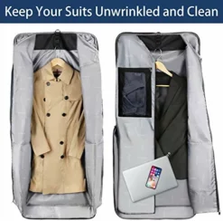 Garment Bags For Travel, Carry On Garment Bag For Business Trips With Shoulder Strap, Mancro Waterproof Foldable Luggage Hanging Suit Bags Gift For Men Women, 2 In 1 Suitcase For Coats, Suits (Black) -TRAVELPRO Sales 51wKkrIw4qL
