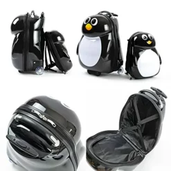 Kiddietotes Kids Carry-on Upright Luggage Suitcase And Backpack Set - Smooth Rolling Wheels - Penguin -TRAVELPRO Sales 51w GDGC4kL