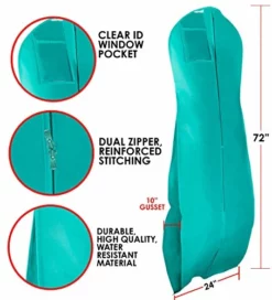 Women's Long Dress Bag – Breathable Wedding Gown Garment Bag -72x24”, 10” Gusset 10 Women's Long Dress Bag – Breathable Wedding Gown Garment Bag -72x24”, 10” Gusset -TRAVELPRO Sales 51wl7EE0KmL