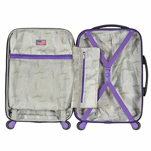 Olympia Apache Ii 21" Carry-on Spinner, BLACK+PURPLE, One Size 3 Olympia Apache Ii 21" Carry-on Spinner, BLACK+PURPLE, One Size - Image 3