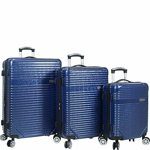 Dejuno Luna Lightweight 3-Piece Hardside Spinner Luggage Set, Blue, One Size 1 Dejuno Luna Lightweight 3-Piece Hardside Spinner Luggage Set, Blue, One Size