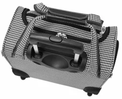 London Fog Cambridge Ultra-Lightweight 15inch 2-Wheel Under The Seat Bag, Black/White Houndstooth -TRAVELPRO Sales 51yb2CN9M7L