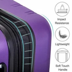 Merax 3 Pcs Luggage Set Expandable Hardside Lightweight Spinner Suitcase With TSA Lock [Upgraded Version] (Purple) -TRAVELPRO Sales 51ygjNOGsAL