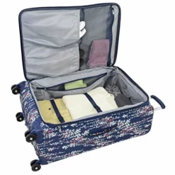 LONDON FOG Cranford Softside Expandable Spinner Luggage, Navy White Floral, 20" -TRAVELPRO Sales 51zYTgNmsaL