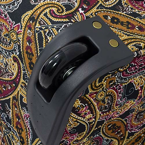 London Fog Cranford 15" Under The Seat Bag, Black Gold Plum Paisley 4 London Fog Cranford 15" Under The Seat Bag, Black Gold Plum Paisley - Image 4