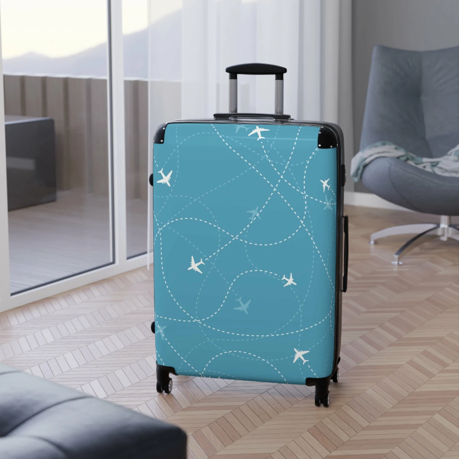 LFO - Luggage Factory - Suitcase - Planes Trails - Carry On 2 LFO - Luggage Factory - Suitcase - Planes Trails - Carry On - Image 2
