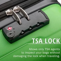 Merax Luggage Set With TSA Lock, All Expandable 3 Piece Hardshell Lightweight Suitcase Set 20inch 24inch 28inch (Apple Green) -TRAVELPRO Sales 6184BSt YaL