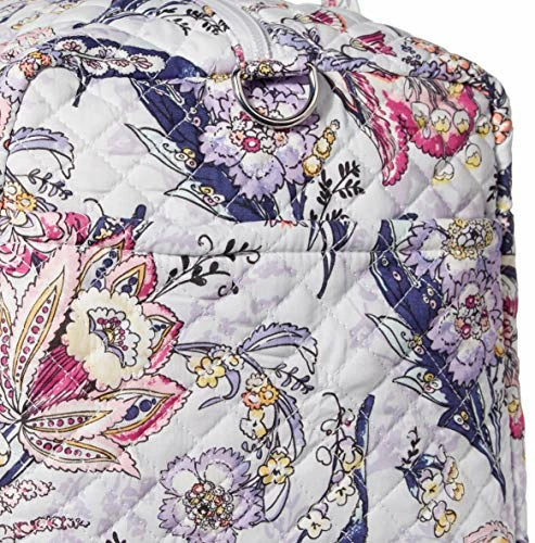 Vera Bradley Women's Cotton Large Travel Duffel Bag, Hummingbird Park, One Size 4 Vera Bradley Women's Cotton Large Travel Duffel Bag, Hummingbird Park, One Size - Image 4
