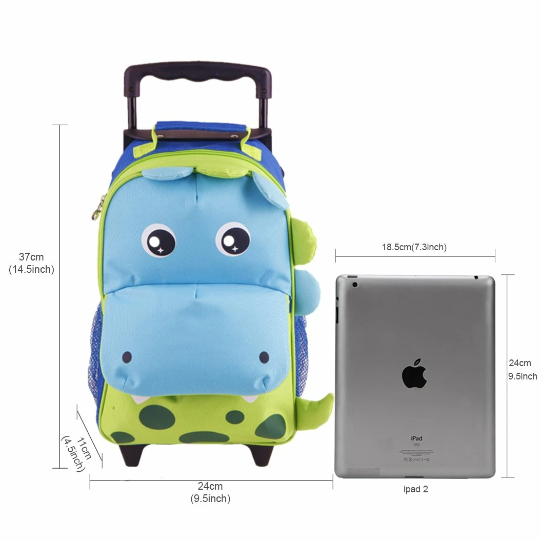 Yodo Zoo 3-Way Toddler Backpack With Wheels Or Little Kids Rolling Luggage, With Front Pouch And Side Bottle Holders, For Toddler Boys And Girls, Dinosaur 4 Yodo Zoo 3-Way Toddler Backpack With Wheels Or Little Kids Rolling Luggage, With Front Pouch And Side Bottle Holders, For Toddler Boys And Girls, Dinosaur - Image 4