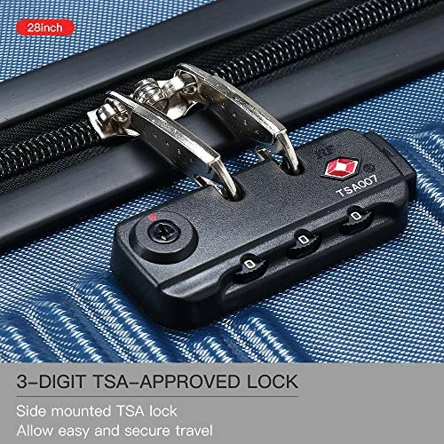 Verdi Luggage Set 3 Piece - Lightweight With USB Port Hardside Carry On Suitcase - Includes Expandable 20 Inch Carry On, 24In/TSA-Approved Lock 28In Checked Bag With 8-Wheel Rolling Spinner 3 Verdi Luggage Set 3 Piece - Lightweight With USB Port Hardside Carry On Suitcase - Includes Expandable 20 Inch Carry On, 24In/TSA-Approved Lock 28In Checked Bag With 8-Wheel Rolling Spinner - Image 3