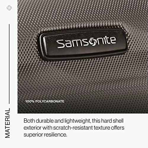 Samsonite Omni PC Hardside Expandable Luggage With Spinner Wheels, Silver, Checked-Medium 24-Inch 5 Samsonite Omni PC Hardside Expandable Luggage With Spinner Wheels, Silver, Checked-Medium 24-Inch - Image 5