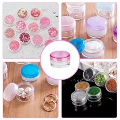Accmor 100 Pieces 3g Empty Sample Containers With Pink Lids Cosmetic Jars With 5 Pieces Mini Spatulas -TRAVELPRO Sales 61fqERGzFLL