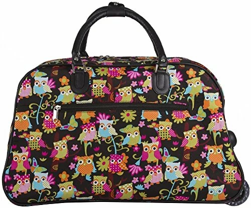 World Traveler 21-Inch Carry-On Rolling Duffel Bag, Multi Owl 2 World Traveler 21-Inch Carry-On Rolling Duffel Bag, Multi Owl - Image 2