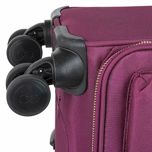 Cloe Carry-On 20 Inch Luggage With 360º-spinner Wheels In Burgundy Red Color 4 Cloe Carry-On 20 Inch Luggage With 360º-spinner Wheels In Burgundy Red Color - Image 4