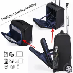 VERAGE Wheeled Underseat Carry-on Rolling Business Suitcase With USB Port,16.5 Inch Softside Airline Approved Luggage -TRAVELPRO Sales 61hnNZfAsML