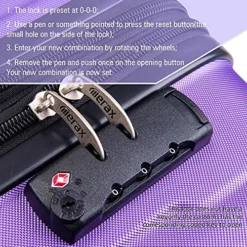 Expandable ABS Durable Suitcase 3 Piece Luggage Sets Lightweight With Double Wheels TSA Lock Spinner, Unisex Adults Teens Home Outddor Carry On Luggage (Purple 20/24/28 Inch) -TRAVELPRO Sales 61kmN28tysS