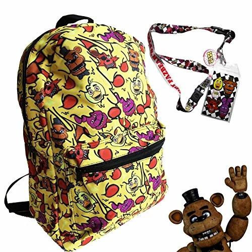 Bioworld Fnaf Five Nights At Freddy'S School Backpack Luggage Bag With Lanyard (Fnaf Cheese Melt) 4 Bioworld Fnaf Five Nights At Freddy'S School Backpack Luggage Bag With Lanyard (Fnaf Cheese Melt) - Image 4