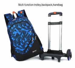 Meetbelify 3pcs Kids Rolling Backpacks Luggage Six Wheels Trolley School Bags (Black With 6 Wheels) -TRAVELPRO Sales 71PkDU4qymL