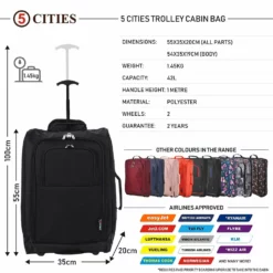 Maximum Airline Allowance Carry On Hand Luggage | Wheeled Travel Bag Lightweight Small Soft Trolley For Men & Women | Approved By Delta, United, Southwest & Many More (Black) -TRAVELPRO Sales 71QyxW3mxWL