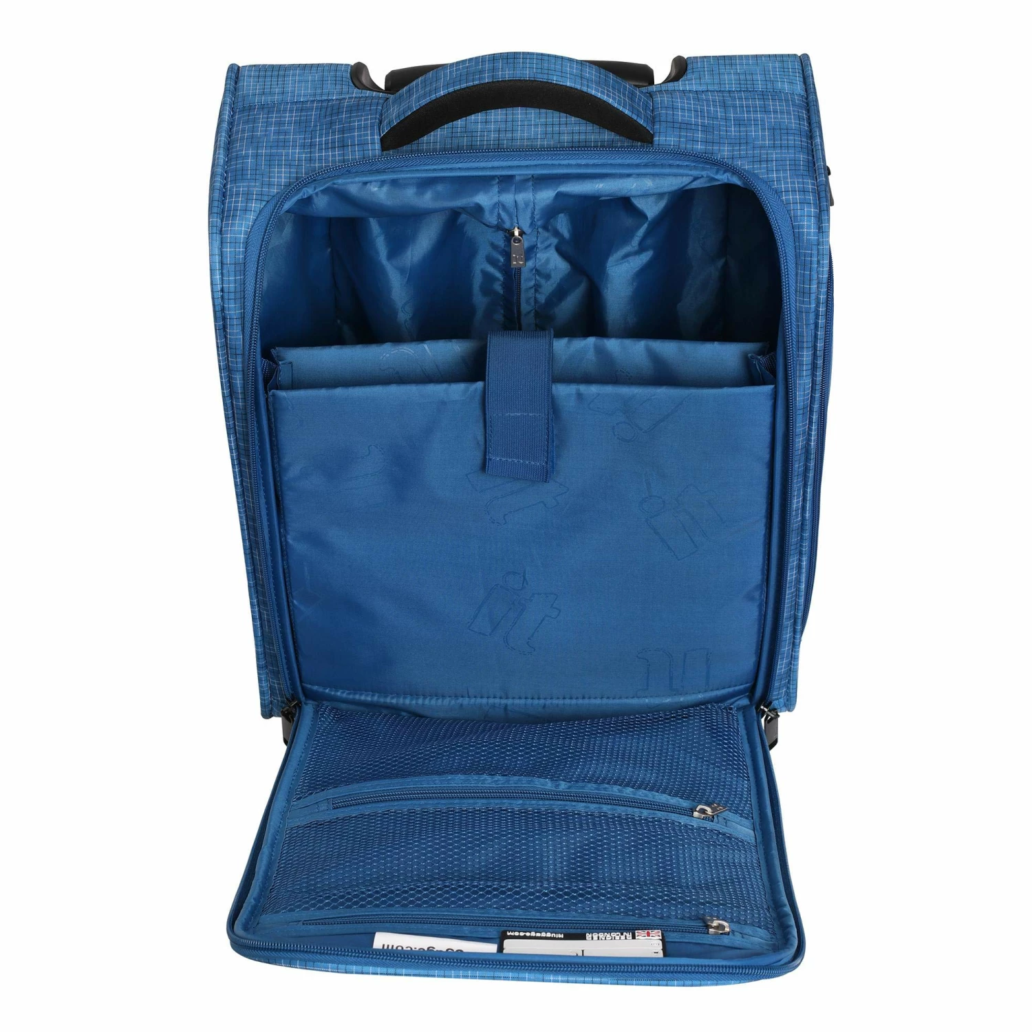 It Luggage 17.1" Stitched Squares 2 Wheel Underseat Tote, Black 2 It Luggage 17.1" Stitched Squares 2 Wheel Underseat Tote, Black - Image 2