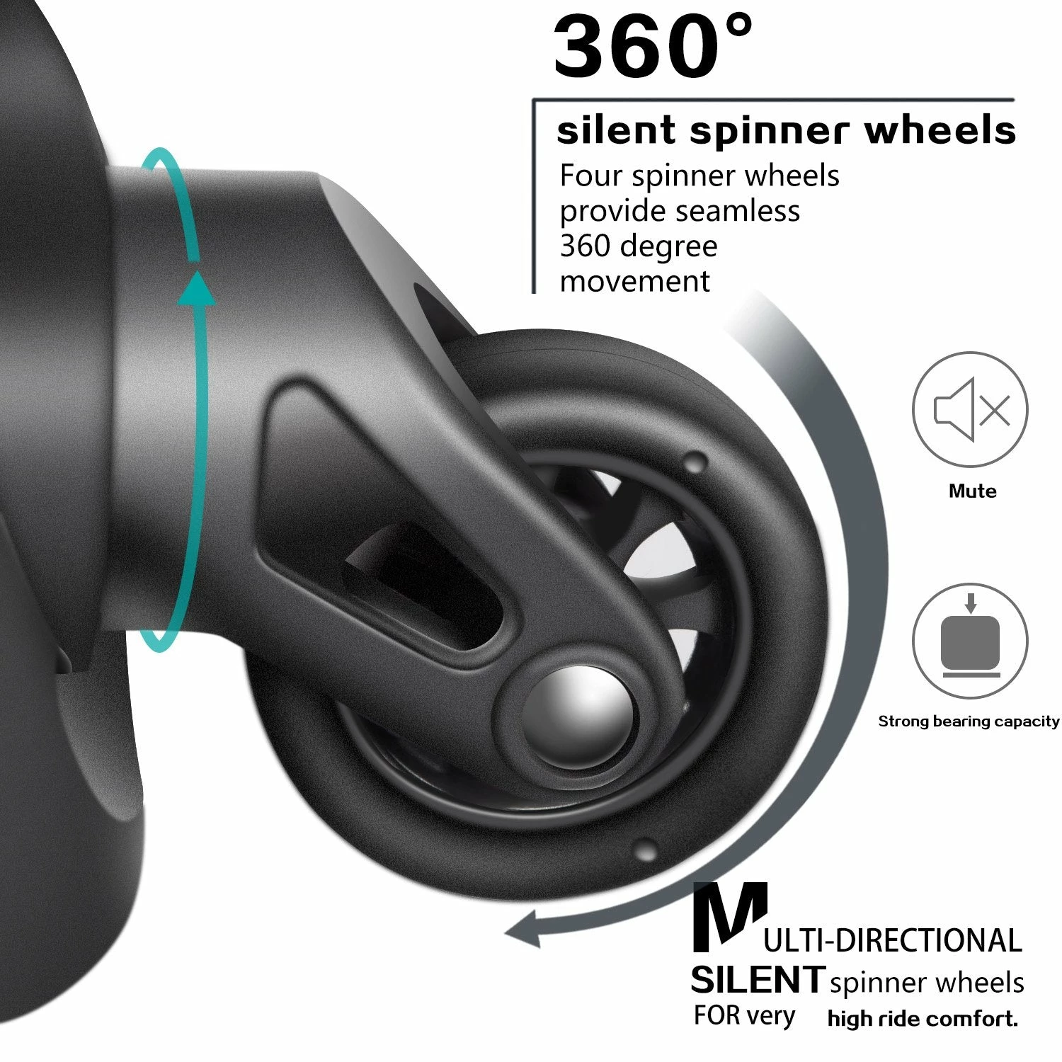 Coolife Luggage 3 Piece Set Suitcase Spinner Hardshell Lightweight TSA Lock 4 Piece Set (White) 5 Coolife Luggage 3 Piece Set Suitcase Spinner Hardshell Lightweight TSA Lock 4 Piece Set (White) - Image 5