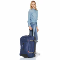 AmazonBasics Rolling Travel Duffel Bag Luggage With Wheels, Medium, Blue -TRAVELPRO Sales 81N7fVgwMHL