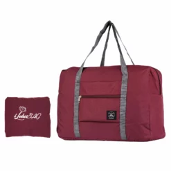 ILotusBAG Travel Foldable Duffel Bag For Women & Men,Lightweight Waterproof Carry-on Bag,Travel Luggage For Sports Gym,Travel Tote Luggage Bag(Wine Red)