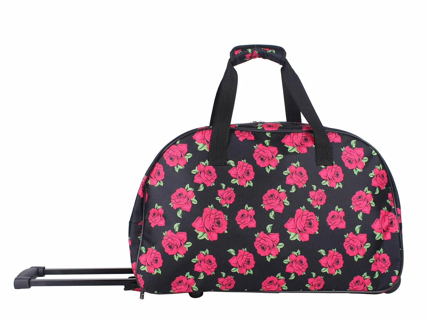 Betsey Johnson Luggage Designer Pattern Suitcase Wheeled Duffel Carry On Bag (Paris Love) (One Size, Covered Roses) 2 Betsey Johnson Luggage Designer Pattern Suitcase Wheeled Duffel Carry On Bag (Paris Love) (One Size, Covered Roses) - Image 2