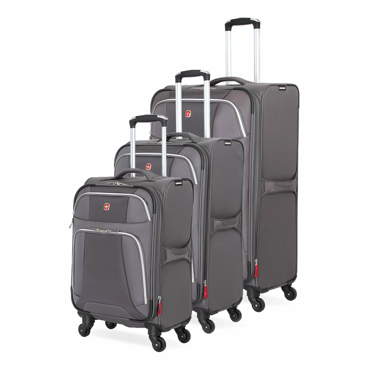 SWISSGEAR 7362 3-Piece Expandable Lightweight Rolling Spinner Luggage Set | Wheeled Travel Suitcases | 20-inch, 24-inch, 28-inch - Gray 1 SWISSGEAR 7362 3-Piece Expandable Lightweight Rolling Spinner Luggage Set | Wheeled Travel Suitcases | 20-inch, 24-inch, 28-inch - Gray