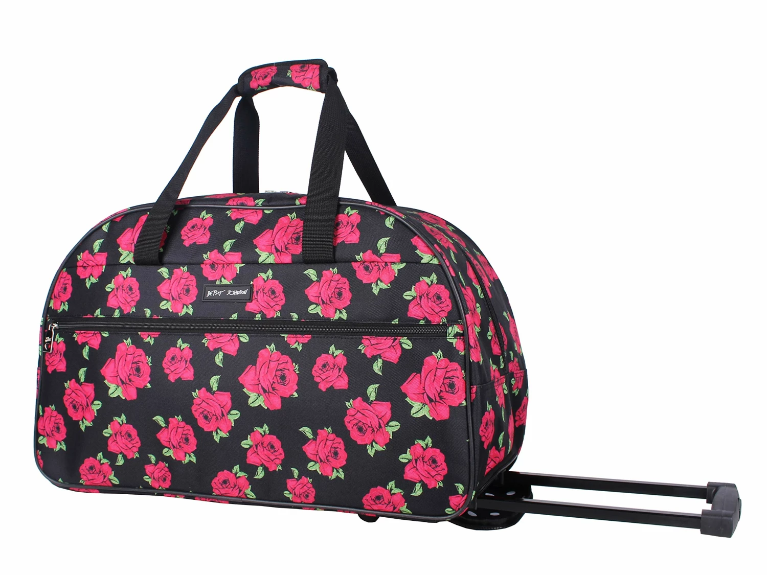 Betsey Johnson Luggage Designer Pattern Suitcase Wheeled Duffel Carry On Bag (Paris Love) (One Size, Covered Roses) 1 Betsey Johnson Luggage Designer Pattern Suitcase Wheeled Duffel Carry On Bag (Paris Love) (One Size, Covered Roses)