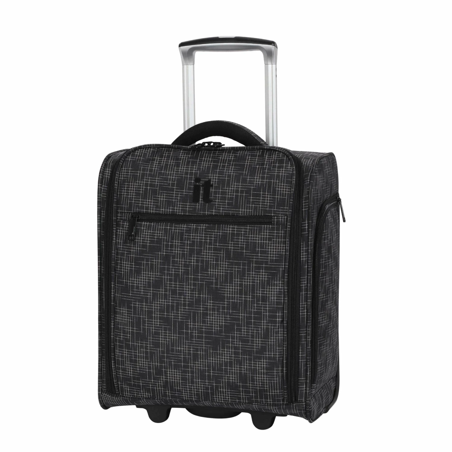 It Luggage 17.1" Stitched Squares 2 Wheel Underseat Tote, Black 1 It Luggage 17.1" Stitched Squares 2 Wheel Underseat Tote, Black