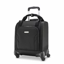 Samsonite Underseat Spinner With USB Port Carry-On Luggage, Jet Black, One Size