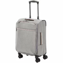 AmazonBasics Belltown Softside Rolling Spinner Suitcase Luggage - 21-Inch, Heather Grey