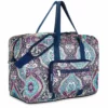 Travel Foldable Waterproof Duffel Bag - Lightweight Carry Storage Luggage Tote Duffel Bag. (Green Floral)
