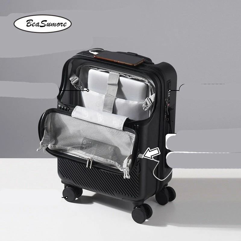 Travel Trolley Bag Rolling Luggage - Rolling Luggage Spinner 20 Inch 2 Travel Trolley Bag Rolling Luggage - Rolling Luggage Spinner 20 Inch - Image 2