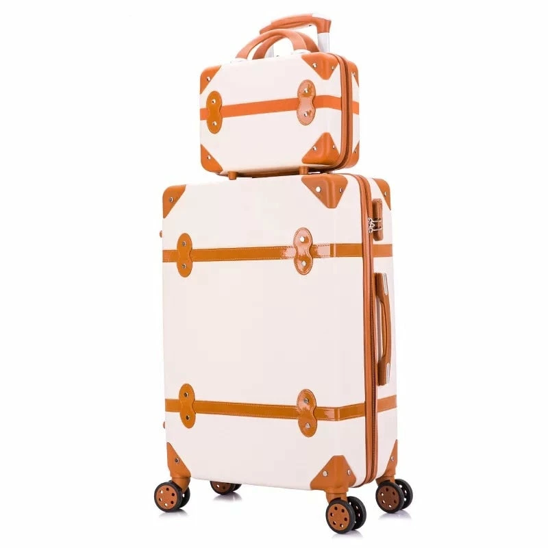 Carrylove Women Spinner Abs Retro Luggage 20"22"24"26" Trolley Bag 3 Carrylove Women Spinner Abs Retro Luggage 20"22"24"26" Trolley Bag - Image 3