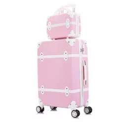 Carrylove Women Spinner Abs Retro Luggage 20"22"24"26" Trolley Bag