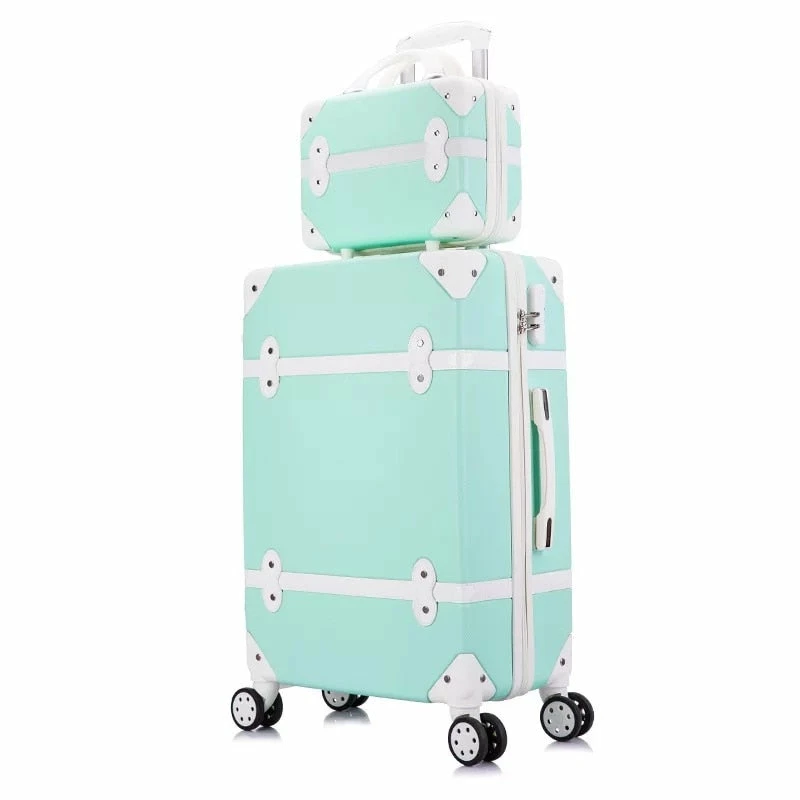 Carrylove Women Spinner Abs Retro Luggage 20"22"24"26" Trolley Bag 2 Carrylove Women Spinner Abs Retro Luggage 20"22"24"26" Trolley Bag - Image 2