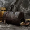 Maheu Hot Genuine Leather Men Women Travel Bag Soft Real Leather