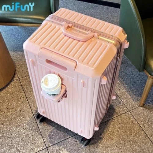 MIFUNY Travel Luggage With Cup Holder Aluminum Frame Suitcase Large 8 MIFUNY Travel Luggage With Cup Holder Aluminum Frame Suitcase Large - Image 8