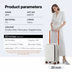 Mixi 2022 New Design Wide Handle Suitcase Men Carry-on Luggage Women -TRAVELPRO Sales Mixi 2022 New Design Wide Handle Suitcase Men Carry On Luggage Women Travel Trolley Case 20 92218d02 8054 4fca bedb c11a35713796