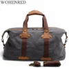 Men'S Travel Bags Casual Canvas Carry On Luggage Bags Male Duffel Bags Travel Tote Large Weekend