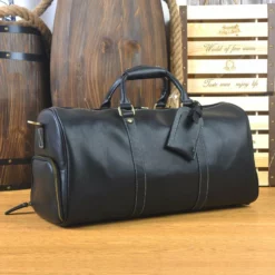 Genuine Leather Men Travel Bag Carry On Luggage Bags Men Leather Travel Duffel Weekend Bag Big Tote