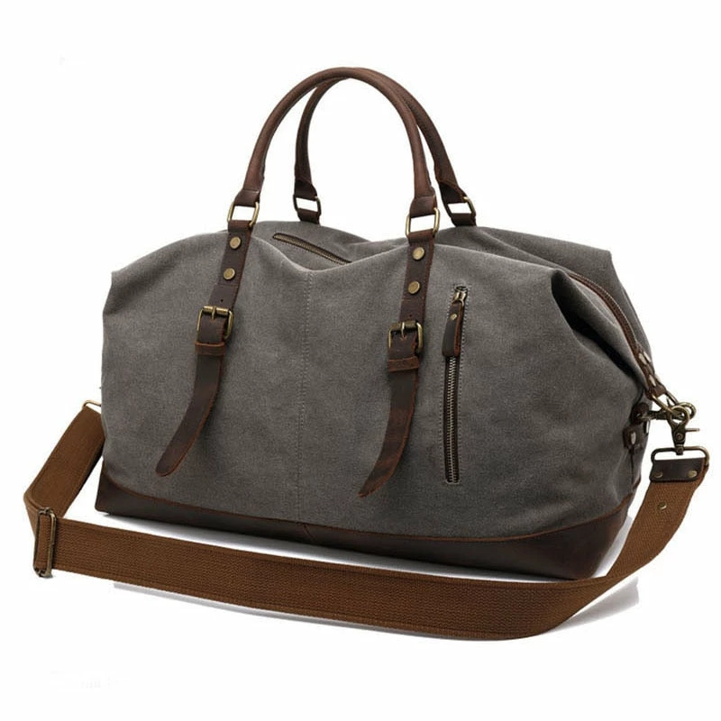 2018 New Canvas Leather Men Travel Bags Carry On Luggage Bags Men Duffel Bags High Capacity 1 2018 New Canvas Leather Men Travel Bags Carry On Luggage Bags Men Duffel Bags High Capacity