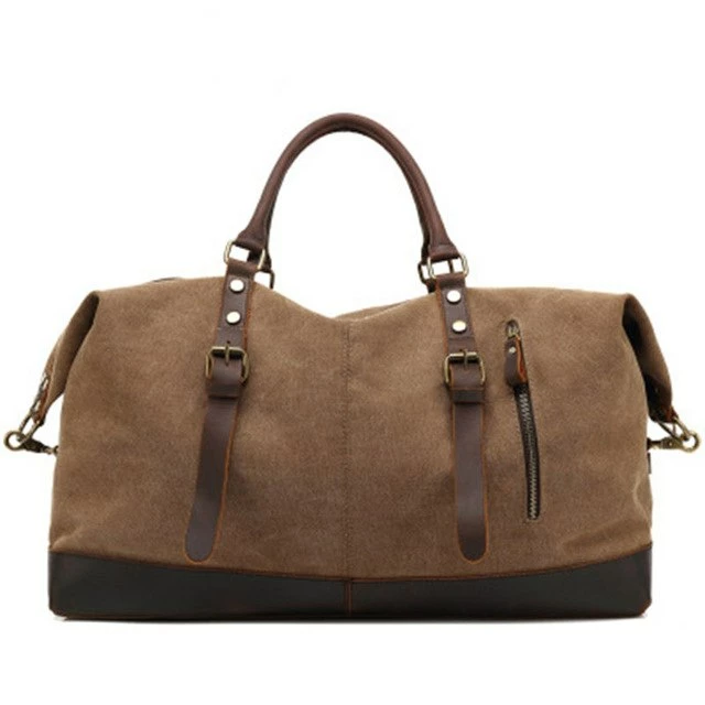 2018 New Canvas Leather Men Travel Bags Carry On Luggage Bags Men Duffel Bags High Capacity 6 2018 New Canvas Leather Men Travel Bags Carry On Luggage Bags Men Duffel Bags High Capacity - Image 6